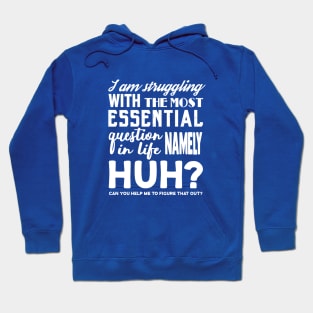 I am struggling with the most essential question in life, namely HUH? Hoodie